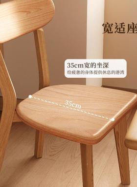 餐实木餐桌椅子商用餐胡桃厅吃饭ABI凳靠子椅背休闲椅复古洽谈椅