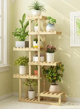欧式白色花架子多层室客厅落地内架阳置物绿萝实木花STM20181盆架