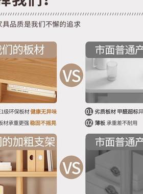 R5H桌RLM面书架置物架层木桌质办公室上转多角书收桌纳架