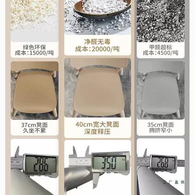 塑料餐椅现凳代简约家用厚子叠放GEO餐厅桌椅北约网红舒服加背靠