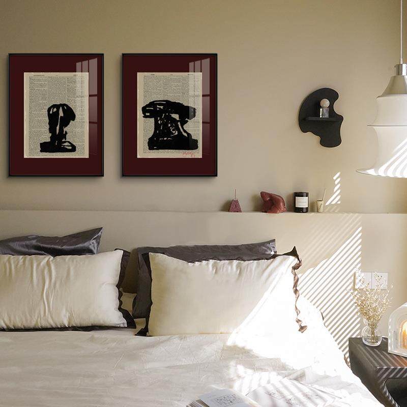 旧迹现代约QB202308挂画创意复小众装饰画客厅卧室书房古书上简画