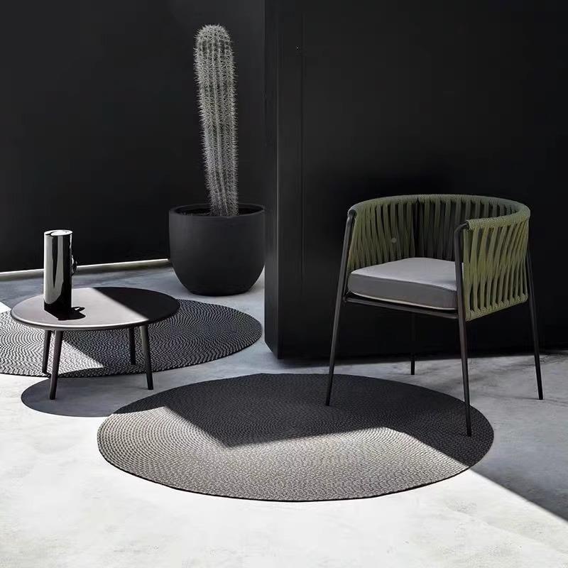 单人约藤椅庭院民宿简别餐墅IGR厅样板房室户外摆阳台休闲外藤编