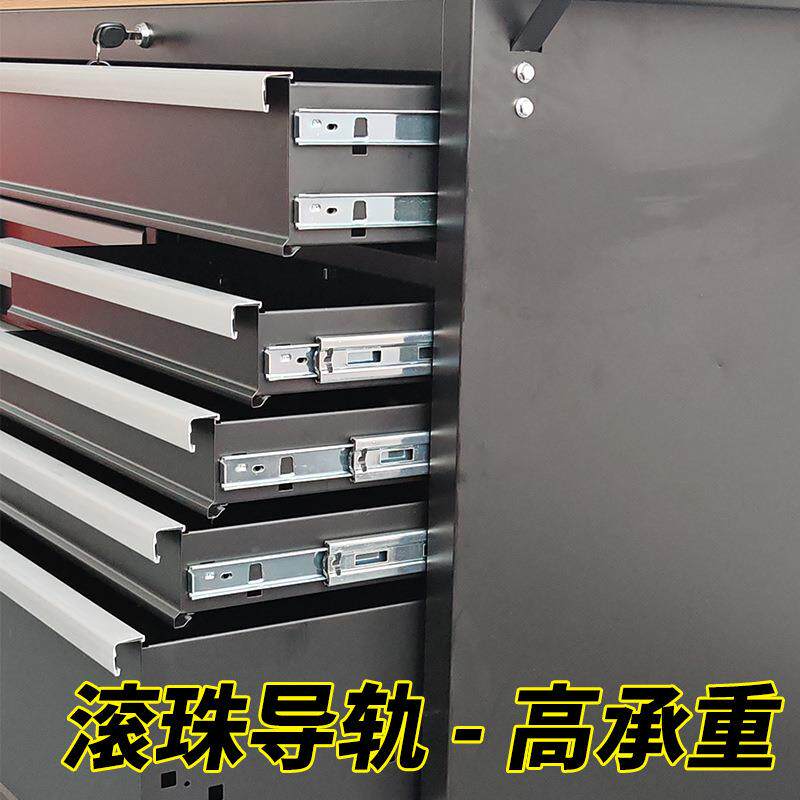 9抽型木移动爆工作台325重工具柜理发店工具车板大号加长跨境款可