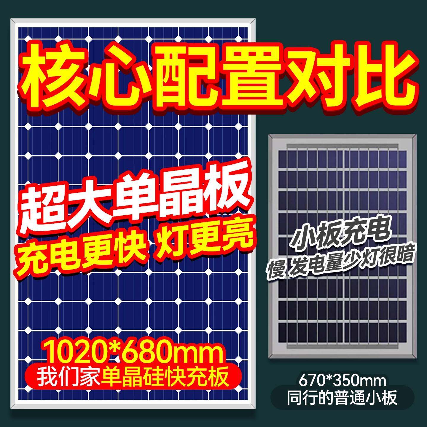 太阳能路灯农村公路照明灯带杆全套5/6米超亮大功率led户外庭院灯