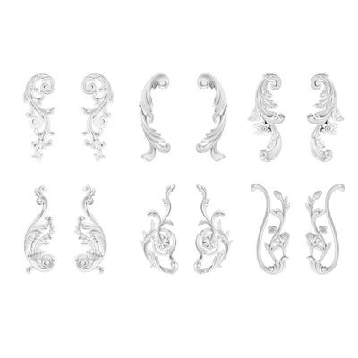 PU法式雕L花式精雕饰花非欧石膏空浮UED雕镂墙贴背景饰花SH3575/R