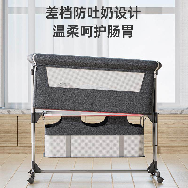 双胞b胎便携可移动婴高儿床可式折叠低调85节拼接大床宝宝摇篮床b