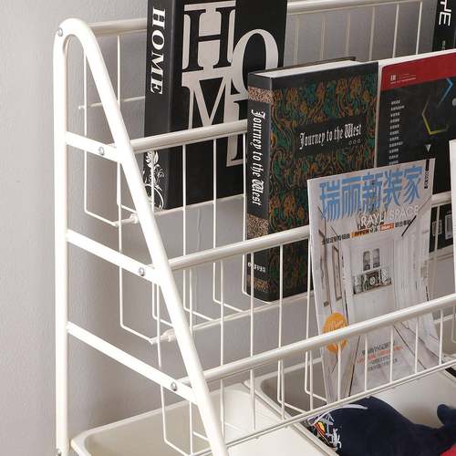 儿NUV书架玩具收地纳架二童一简易绘本架合落多功能玩具置物架