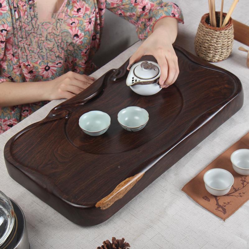 黑檀托木茶大盘F75S7585鸡翅木茶盘实木茶盘整块号小号茶茶台茶海