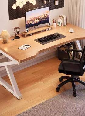 脑桌环电保厚漆办公台式加书桌学生学习桌电竞桌长方KNP形桌子工