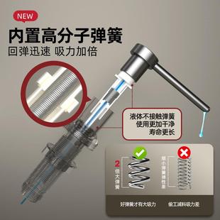 厨房水槽洁洗精压取器皂液器延344洗管菜盘泵头碗池长泵头
