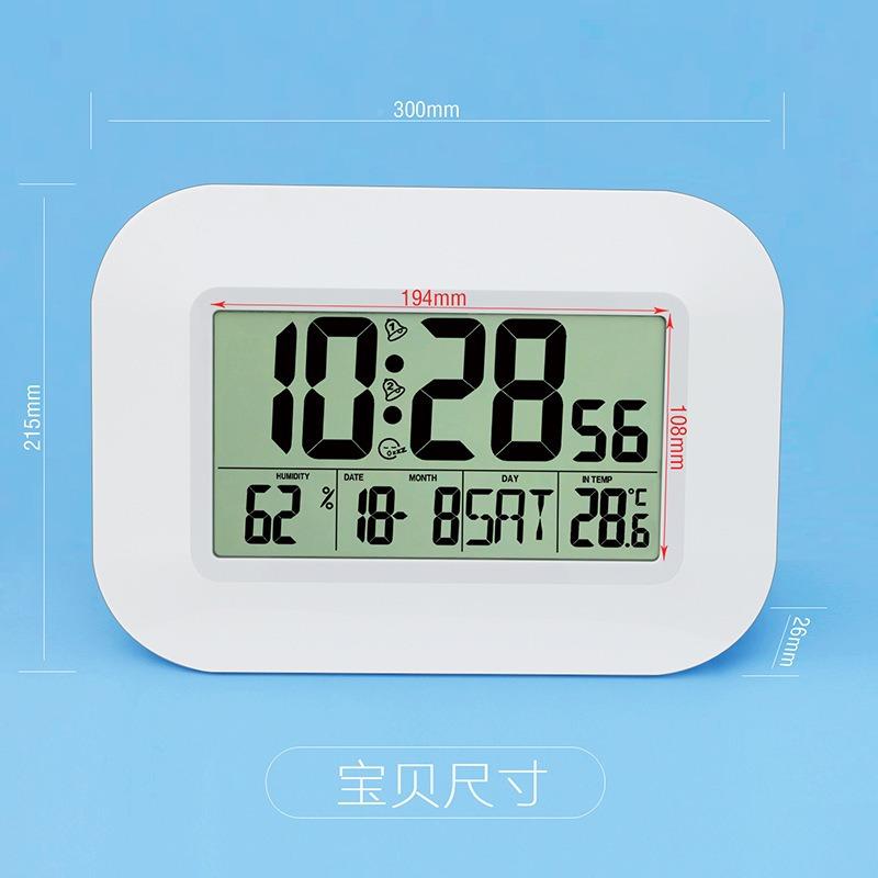 跨境欧功美大简约堂壁客厅卧室墙贴钟LCD数H152H字显示多能万年历
