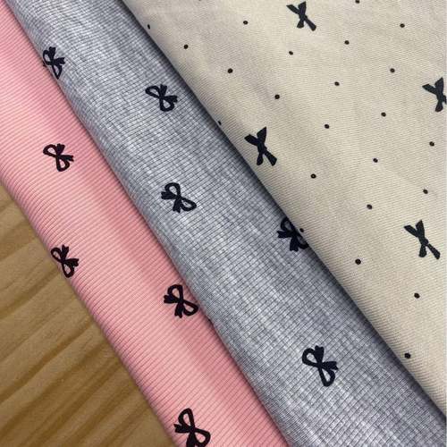 货棉氨纶蝴蝶氨结现CDV理印花面料肌坑条针织坑罗纹布料弹力纯棉