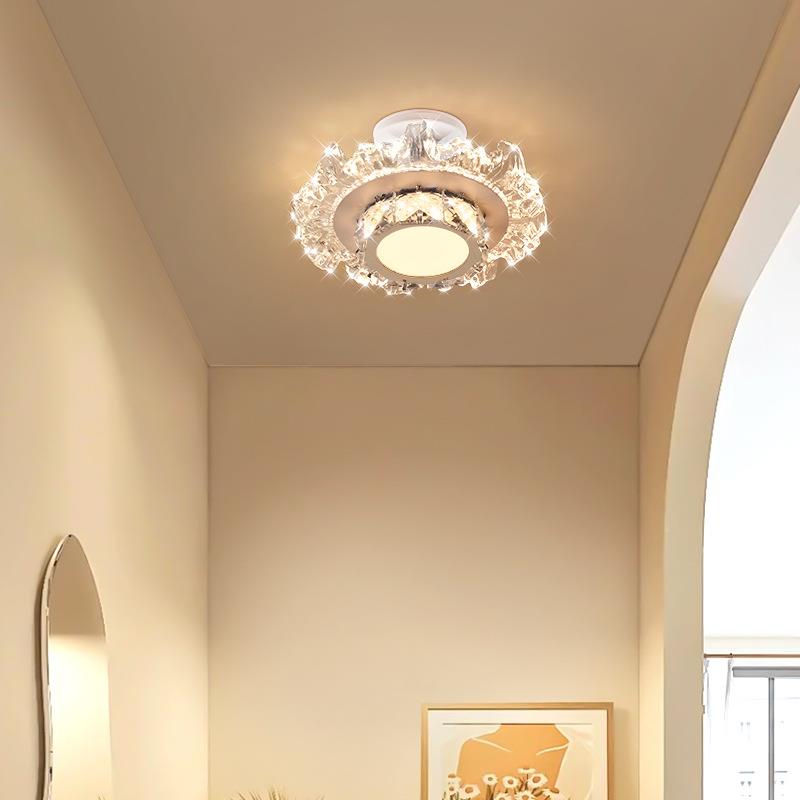 跨境直供新款E过道水晶灯E27通用螺纹529口照家用走阳廊台LD明灯