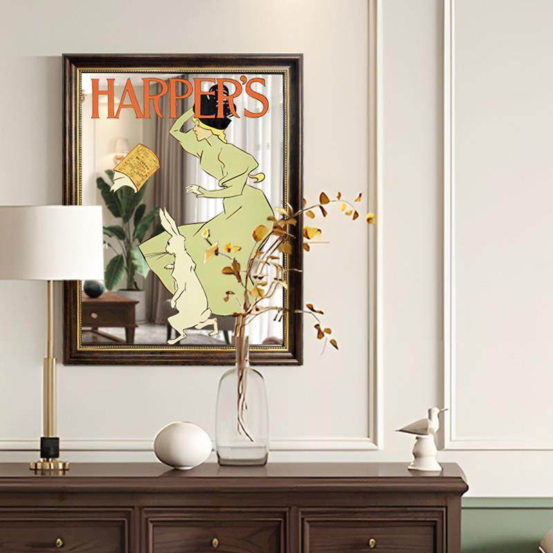 美式镜面创意装饰画挂厅复古小装JBO众画装饰镜服店餐厅客卧室艺