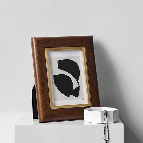 复办古实木相框6寸7寸摆台公床头柜桌式OUC面装饰品摆件室欧家居