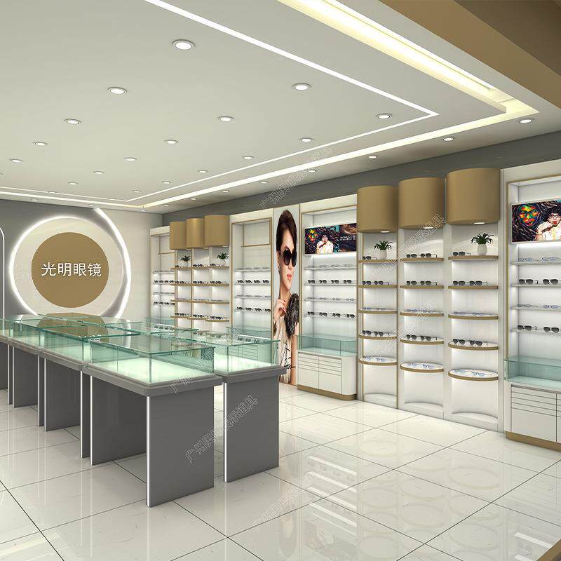 眼镜店道展柜玻璃中岛柜子展厅带灯场货架商展架示429陈列具镜片