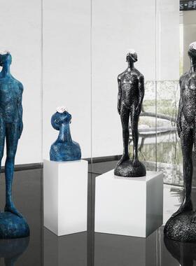 酒店商场现代抽象艺术人物雕塑摆大楼件样房售处TZ-91042落地装饰