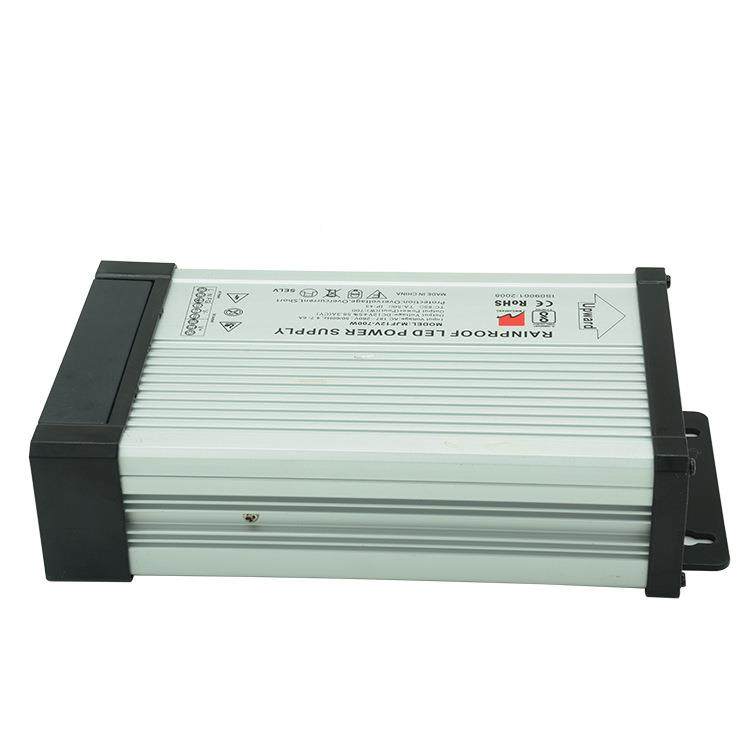 深圳LED开V关电源恒厂12700W铝型材雨防12V58.A压驱动变IFQ压器