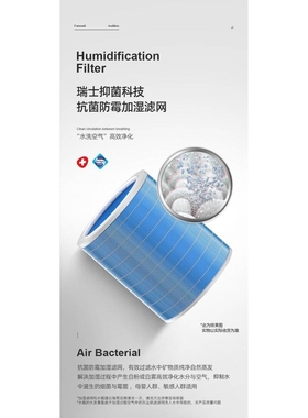 ZTK 无雾加湿器滤网（无异味） A3 A4加湿滤芯 配件除菌静音