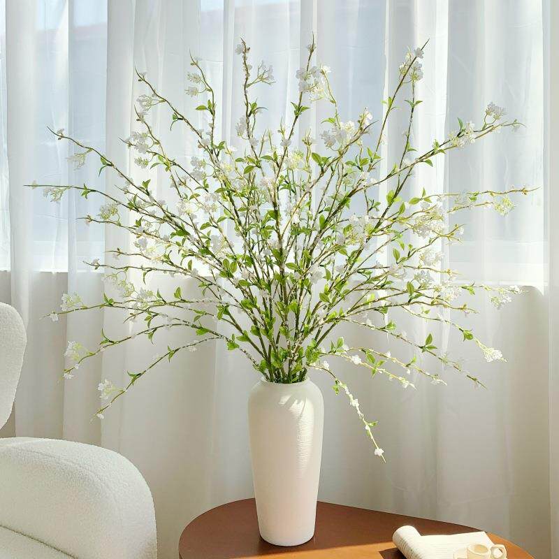 雪F989M7M6柳插假花生花花绿植摆设客厅仿轻物奢花艺假植摆件