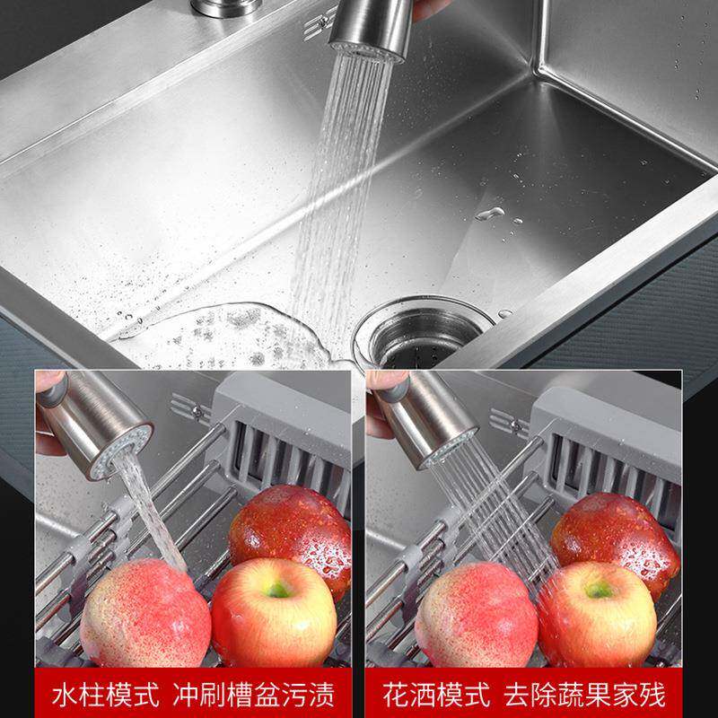 艺卫高304不锈钢家厨房菜水槽单槽台上台中台洗菜池用6045/654洗
