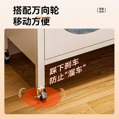 钢制书缝带门柜防尘纳儿WAP童书架落地收柜子客厅角落夹可移动小