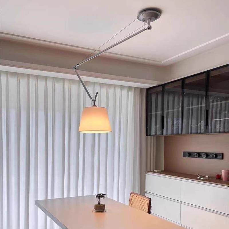 吊大利中古日设式折叠摇臂灯可移位餐厅书房卧室折意叠计858师氛