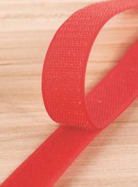 2.5家公大分红混纺魔术贴粘扣带EAY彩色子母扣厂直销