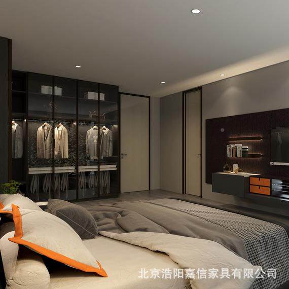 -北京厂家全屋定制鲁丽欧松柜板柜体膜压门板视衣柜一门到电顶