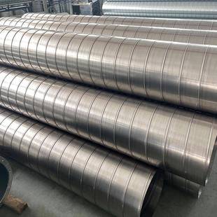 镀锌螺旋风管04不风锈钢尘风管工业排风管道白3铁皮567排烟通除管