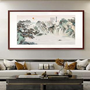 饰画GH2503玄走关室廊国风壁画书房茶山水 客厅装 流水生财新中式