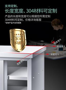 包邮锈钢家WOX用拉不门工作厨桌房子打荷操台作台切菜商用台面案