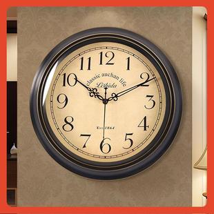 $ph4款 客挂厅钟轻奢复挂古中古风墙钟表感艺术时 202新Fh △美式