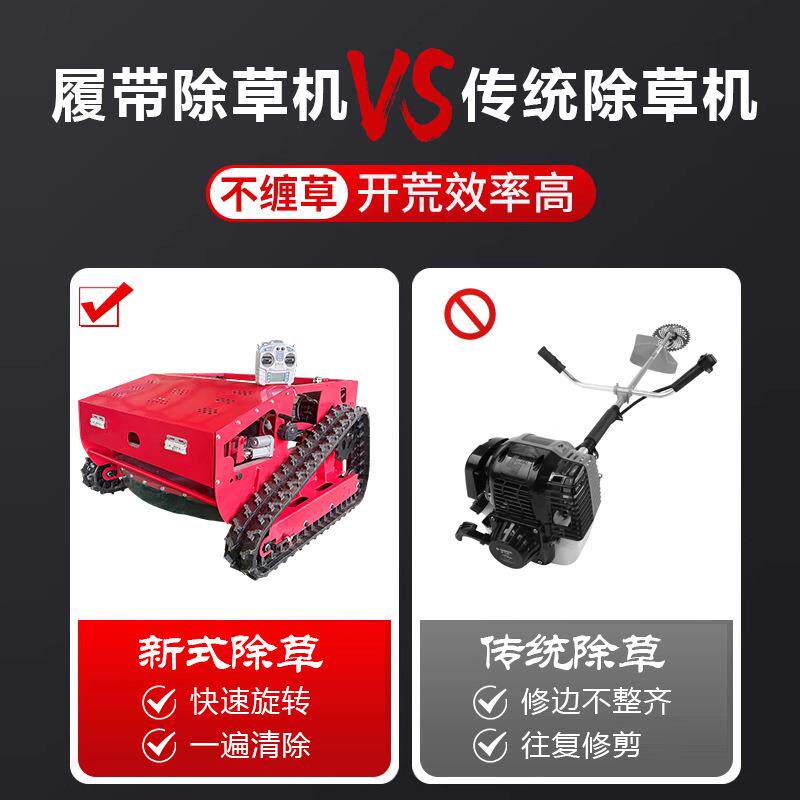 履带式控割草遥机机草坪修剪器小型电打碎草公XQR园果园除草机