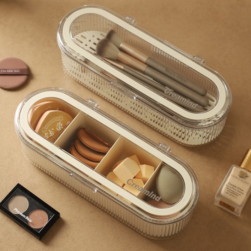 粉扑收纳桌面专业清洗晾晒化妆工具神器防M尘美妆蛋气垫刷子棉片