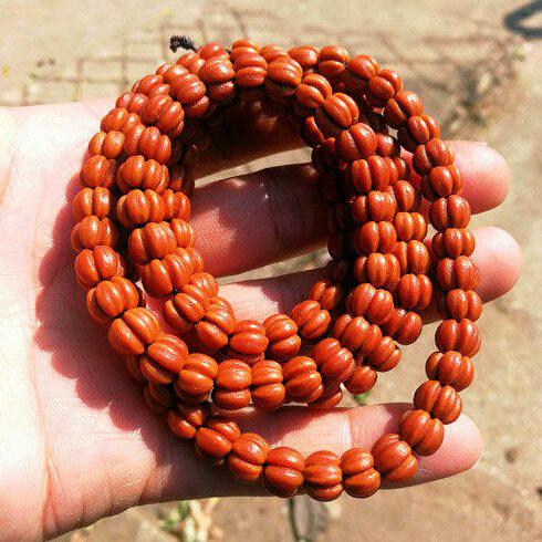 山楂籽野生文玩108颗男女脖挂项链佛珠单圈五福子手持山楂核手串