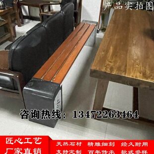 户外石凳子庭院石椅长条青石大理石公园石凳别墅家用广场园林座椅