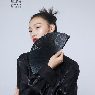 京扇子全竹玉亭扇子礼盒高档手工龙年随身携带折叠中国风女式折扇