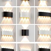 双头壁灯户外防水阳台过道走廊上下照壁灯现代简约别墅庭院外墙灯