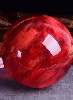 红色晶球摆件天然原石68373213家居客水房厅书办公室桌面装饰件开