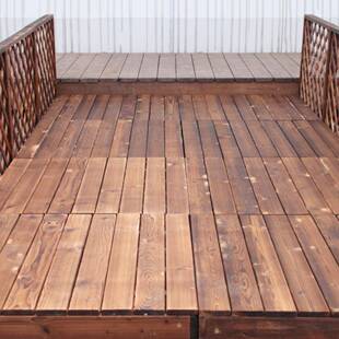 防腐外木地板户台外阳台木板花122园庭院碳平台室院子自铺露化木