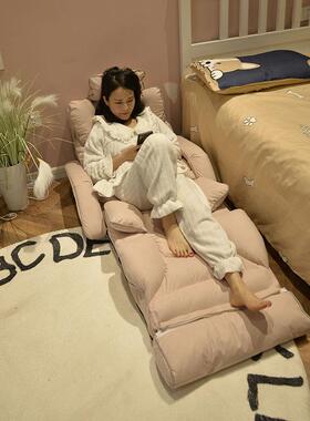 懒人沙发榻榻米人椅卧室女躺单午休床休闲靠背椅OHT台阳躺卧小椅