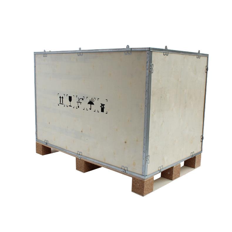 出带叉车脚卡扣运输物熏流钢带包边木箱10233244口卸卡扣可拆免蒸