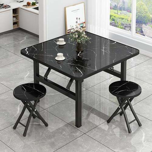 叠桌子饭桌方餐桌家用IEU出租屋折宿舍小桌子小型简摆摊易矮桌子