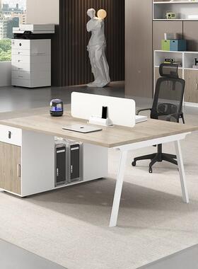 职员公桌简约现办代/CND6人员位办公2家具四/4人工工位办公桌椅组