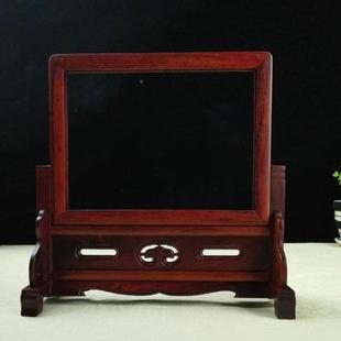 框架镜瓶镜东插屏酸枝屏风中堂红客厅条案台屏西镜中式古典摆B127