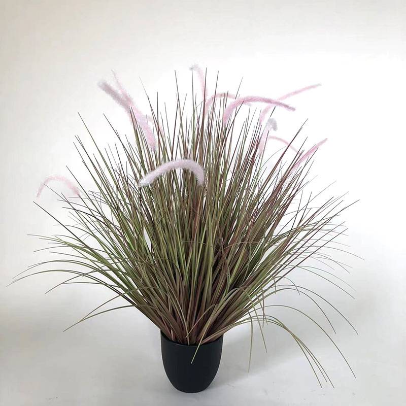 仿真植物 仿真芦苇0.9米13头狗尾巴草绿植盆栽蒲苇草网红落地装饰