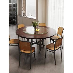 Y户 折叠F96S79MM桌子餐桌圆桌家用01人伸缩饭小型多功桌能可移动