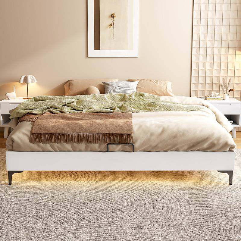 床头床木小矮户型现代简约单双实人床榻榻米1.无5m卧B08#室排骨架