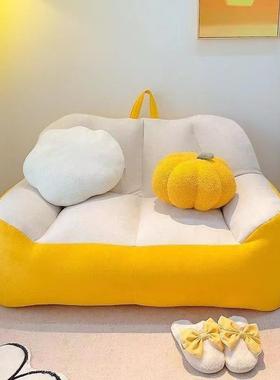 人沙发豆户袋榻榻OKQ米阳双人小型沙发椅可懒躺卧室台客厅出租房